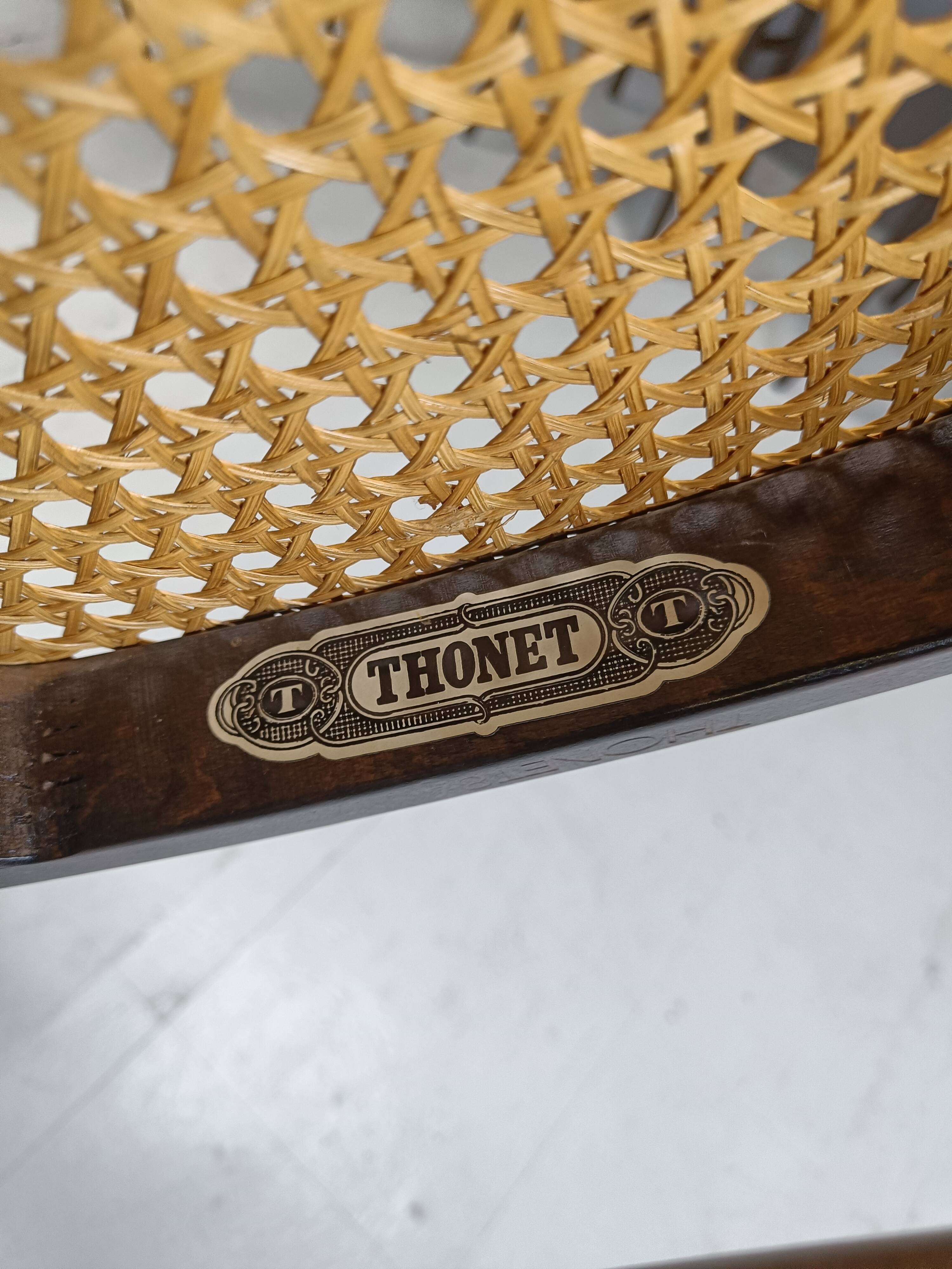 Thonet no. 207 dining chairs 'Long John', set of 8, 1980