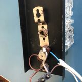 Rectangular wall lamp in molded glass