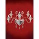 Venetian Imperial Rigadin Murano Glass Wall Sconce in Transparent Glass