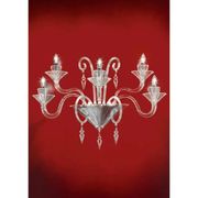 Venetian Imperial Rigadin Murano Glass Wall Sconce in Transparent Glass