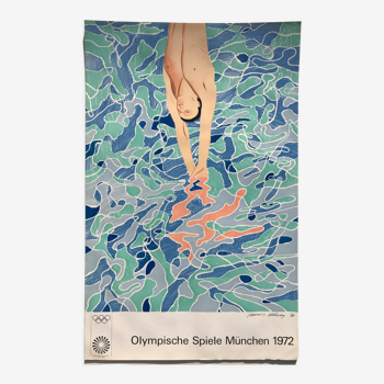 Affiche originale de David Hockney, Olympische Spiele München, 1972
