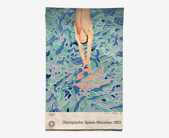 Affiche originale de David Hockney, Olympische Spiele München, 1972