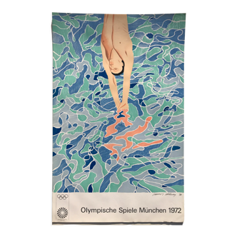 Original poster by David Hockney, Olympische Spiele München, 1972