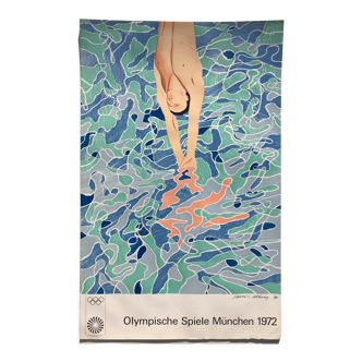 Affiche originale de David Hockney, Olympische Spiele München, 1972