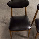 6 Teak chairs with oval back