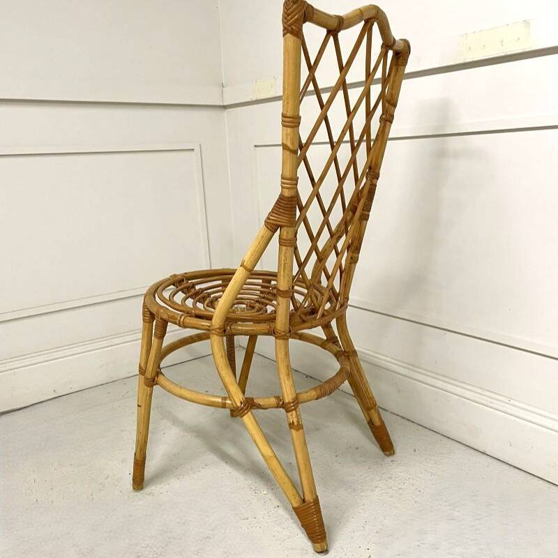 Chaise Bambou et rotin