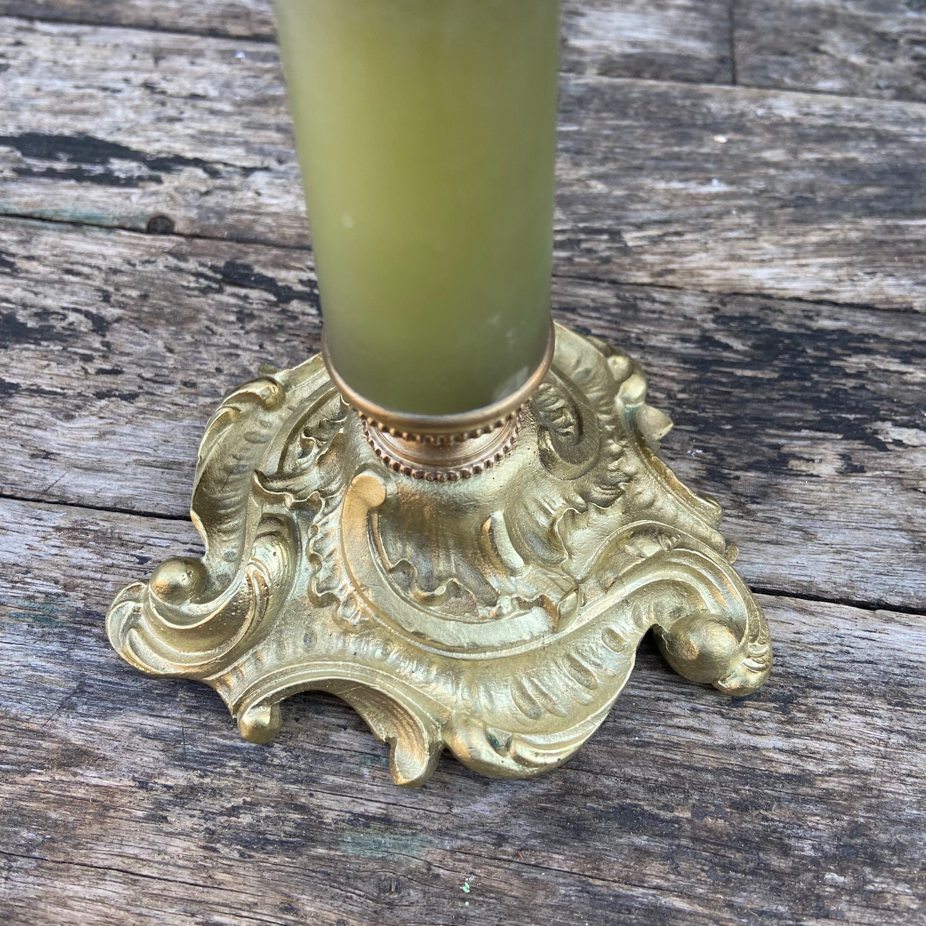Brass candle holder and onyx-70s