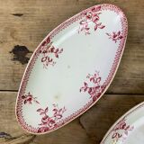 Lot of 2 dishes from Gien porcelain model Pomponnette