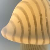 White glass Peill and Putzler mushroom table lamp XL