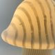 White glass Peill and Putzler mushroom table lamp XL
