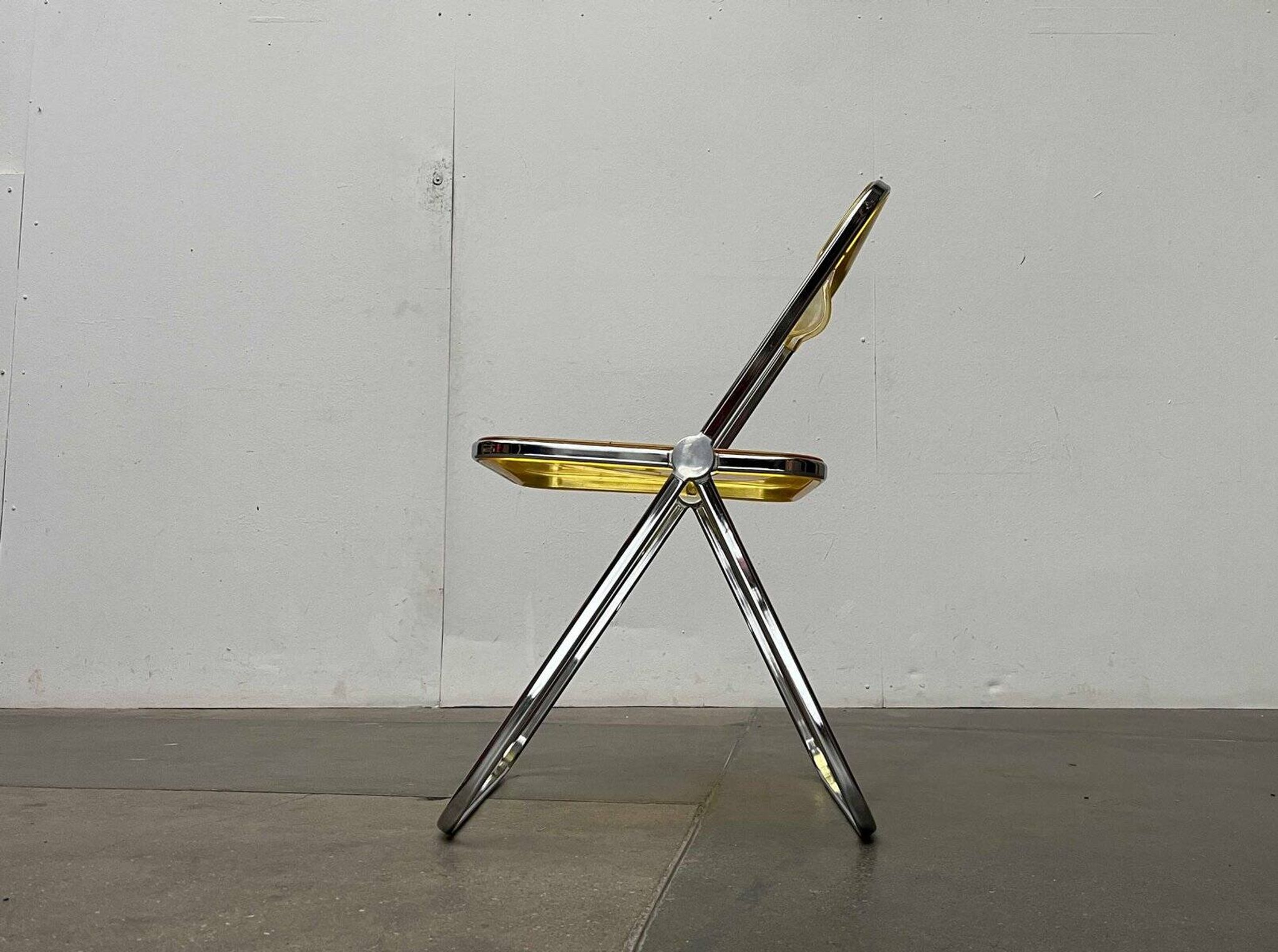 Folding Chair Model Plia Italian Mid-Century Modern Space by Giancarlo Piretti for Castelli, 1960s