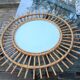 Miroir rotin soleil vintage