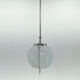 Mid-century milk glass & chrome pendant light