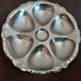 Set of 5 metal oyster plates