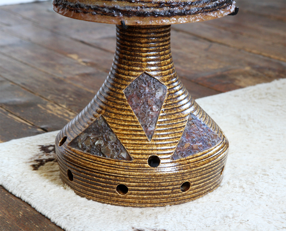 1960 Accolay ceramic and resin floor lamp