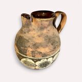 Handcrafted pottery pitcher from the 50s