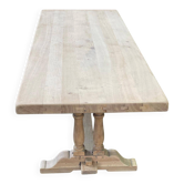 Table à manger de monastère décapée en chêne massif 220cm