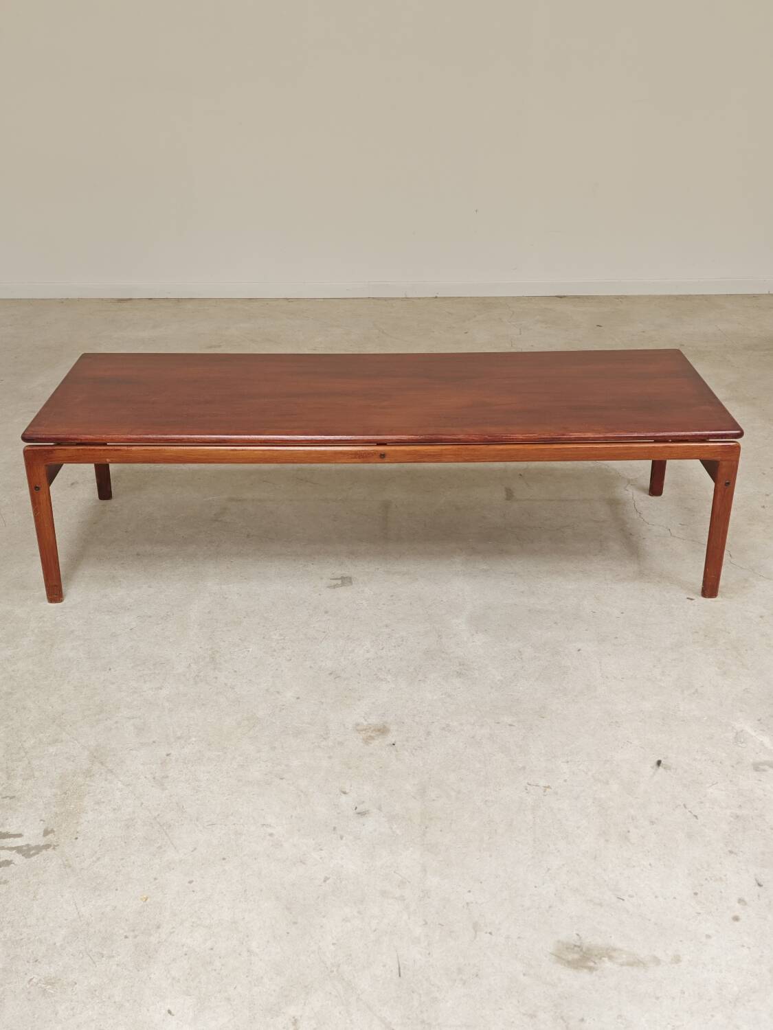 Large Scandinavian teak coffee table Trioh 1960