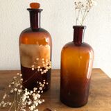 Anciens flacons de pharmacie verre brun