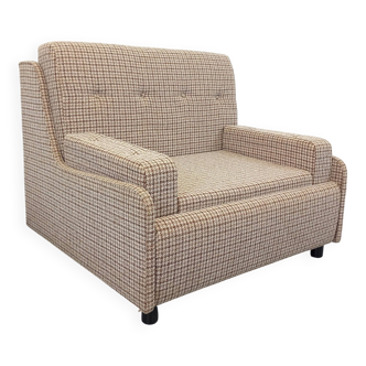 Vintage wool fabric armchair from the 1970s.