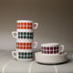 Vintage cups 70s square décor Pop Polka