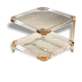 End of couch or in plexiglas and glass - 1970 side table