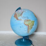 Luminous terrestrial globe, vintage, "Technodidattica", world map, world map