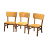 3 old low chairs by Thonet, vintage