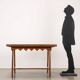 Extendable vintage oak table with laminate top, Italy, 1950s