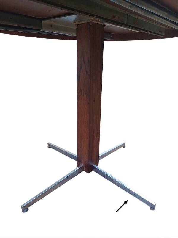 Table à manger Jorge Zalszupin ronde extensible palissandre jacaranda 1960
