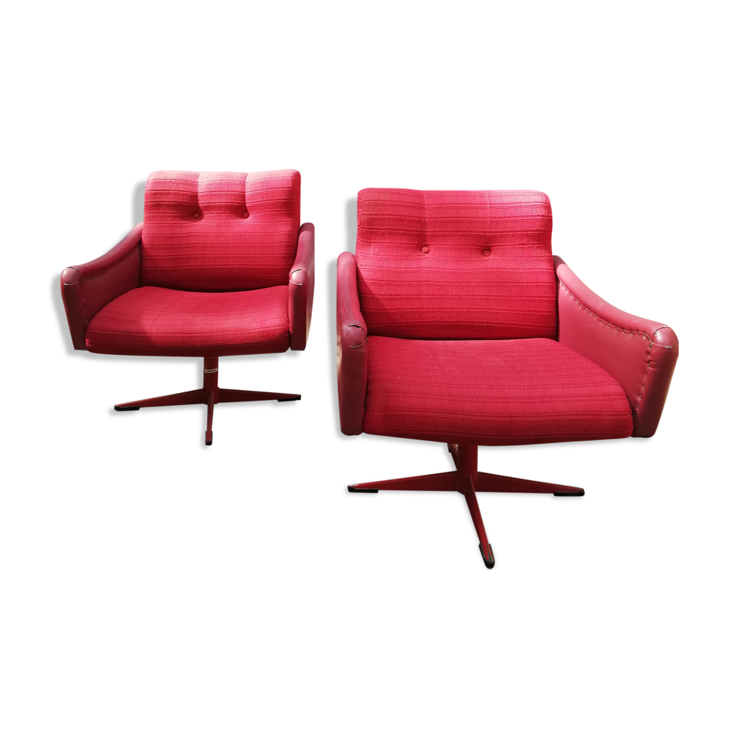 Pair of swivel chairs