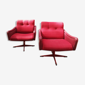 Pair of swivel chairs