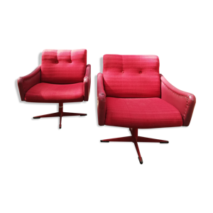 Paire de fauteuils pivotants