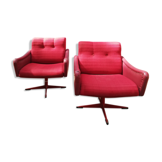 Pair of swivel chairs