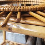 Vintage rattan sun mirror 36cm