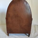 Leather club chair model cathedral circa 1970