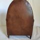 Leather club chair model cathedral circa 1970