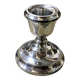 Small English silver metal candle holder from the 1950s