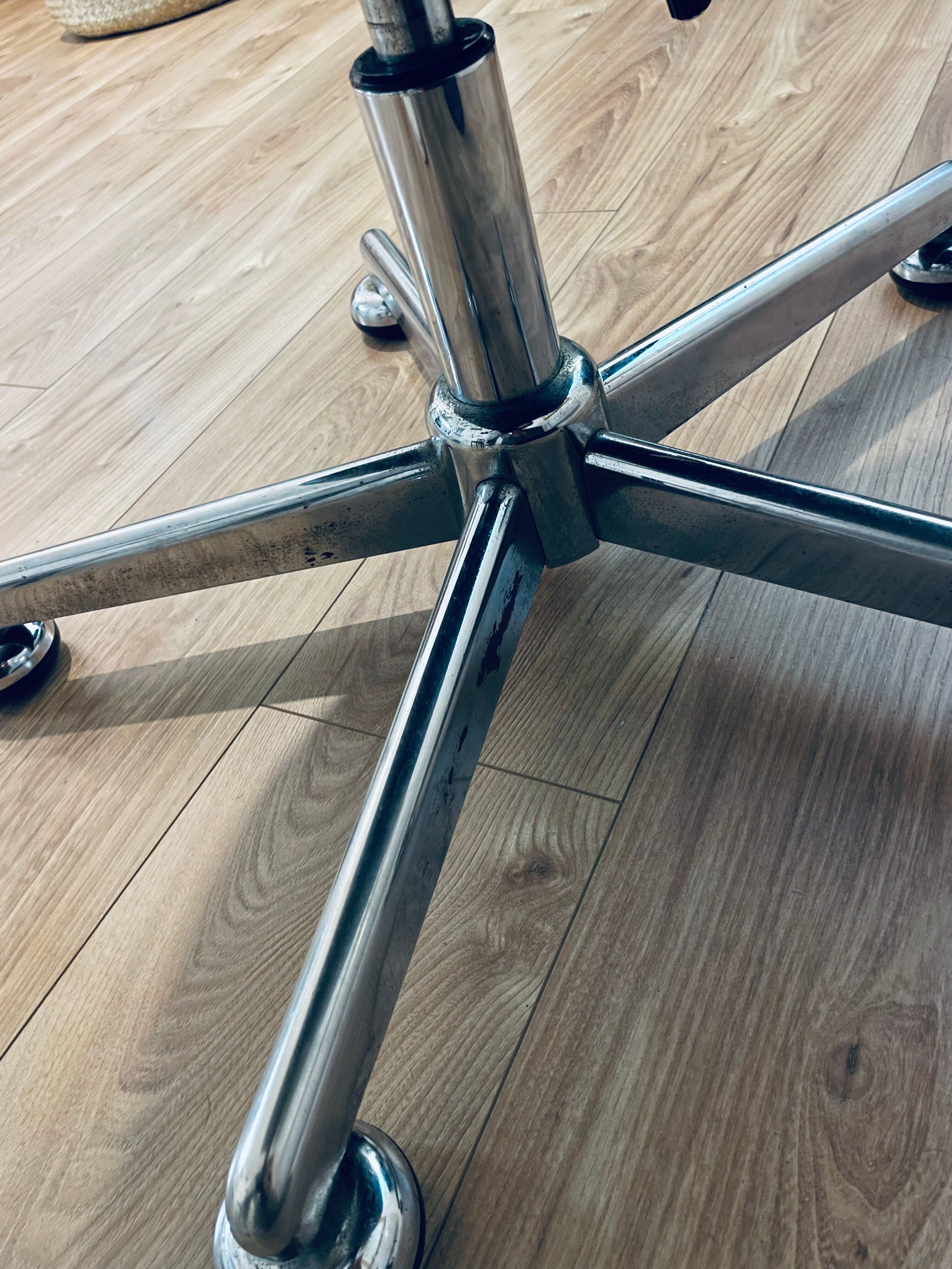 Vintage black leather armchair