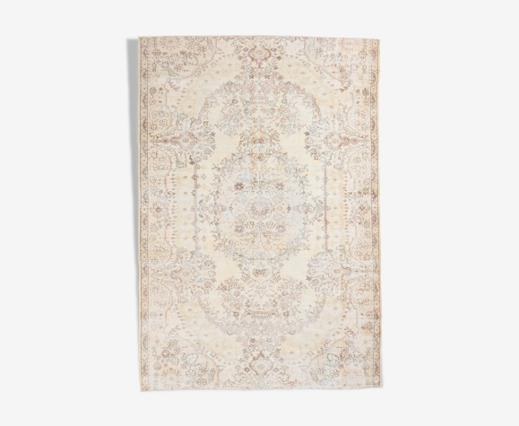 Tapis beige classique Distressed 282x193cm