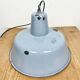 Industrial grey enamel factory pendant lamp, 1960s