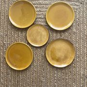 5 assiettes en céramique années 60, style Biot