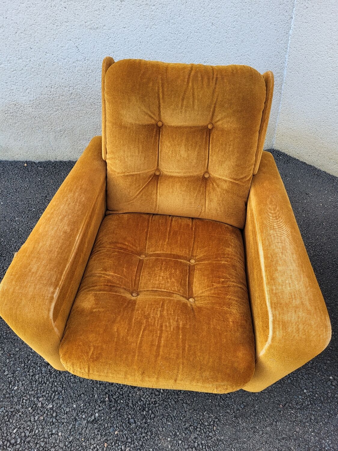 Ensemble canapé fauteuil vintage velours