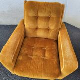Ensemble canapé fauteuil vintage velours