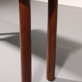 Console en cuivre et hêtre teinté Lorenzo Burchiellaro, Italie, années 1960