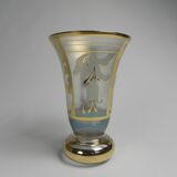 Glass vase with gold decorations, Belgium, 1930s