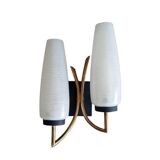 Vintage double tulip wall light from the 50s