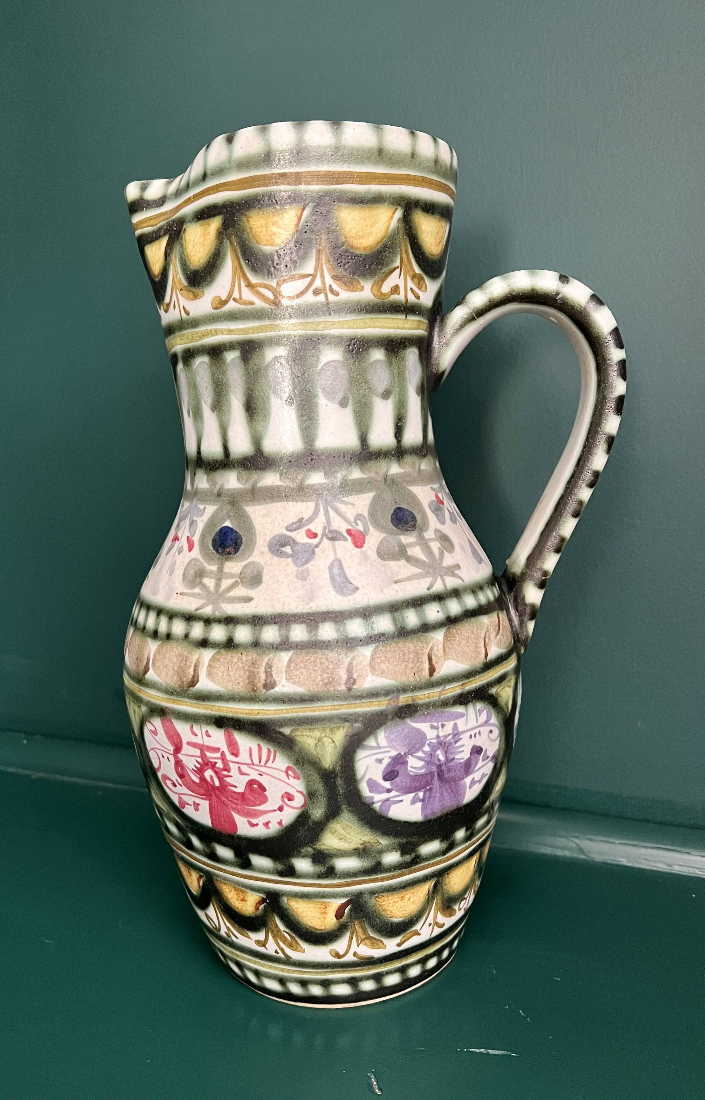 Keraluc pitcher vase signed André L'Helguen