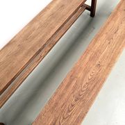 Pair of XL size benches in solid oak, 1950s.