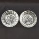 Duo of old glass candlesticks